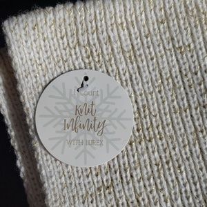 FREE with Purchase - Gold and Cream Infinity Scarf